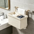 thumbnail image 1 of Hanging Fabric Laundry Basket Foldable Hamper With Metal Hook For Clothing Storage, 1 of 6
