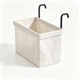 thumbnail image 1 of Hanging Fabric Laundry Basket with Metal Hooks, Woven Clothes Hamper for Bathroom Bedroom, Rod Mounted Storage Basket with Handles, 1 of 6