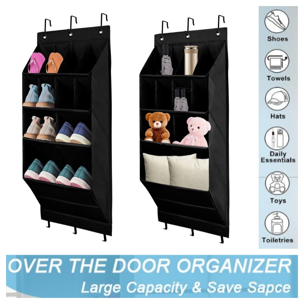 Hanging Fabric Shoe Organizer 2Pack Door Hanging Shoe Holder 4Tier