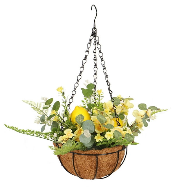 Hanging Fake Flower Artificial Basket Flowers Baskets Plants Faux Plant