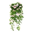thumbnail image 1 of Hanging Fake Flower Artificial Morning Glory Flower, Fake Plastic Plants Artificial Greenery Artificial Silk Morning Glory Petunia Suitable for Indoor Outdoor Garden Patio Home Decor, 1 Pack, 1 of 3