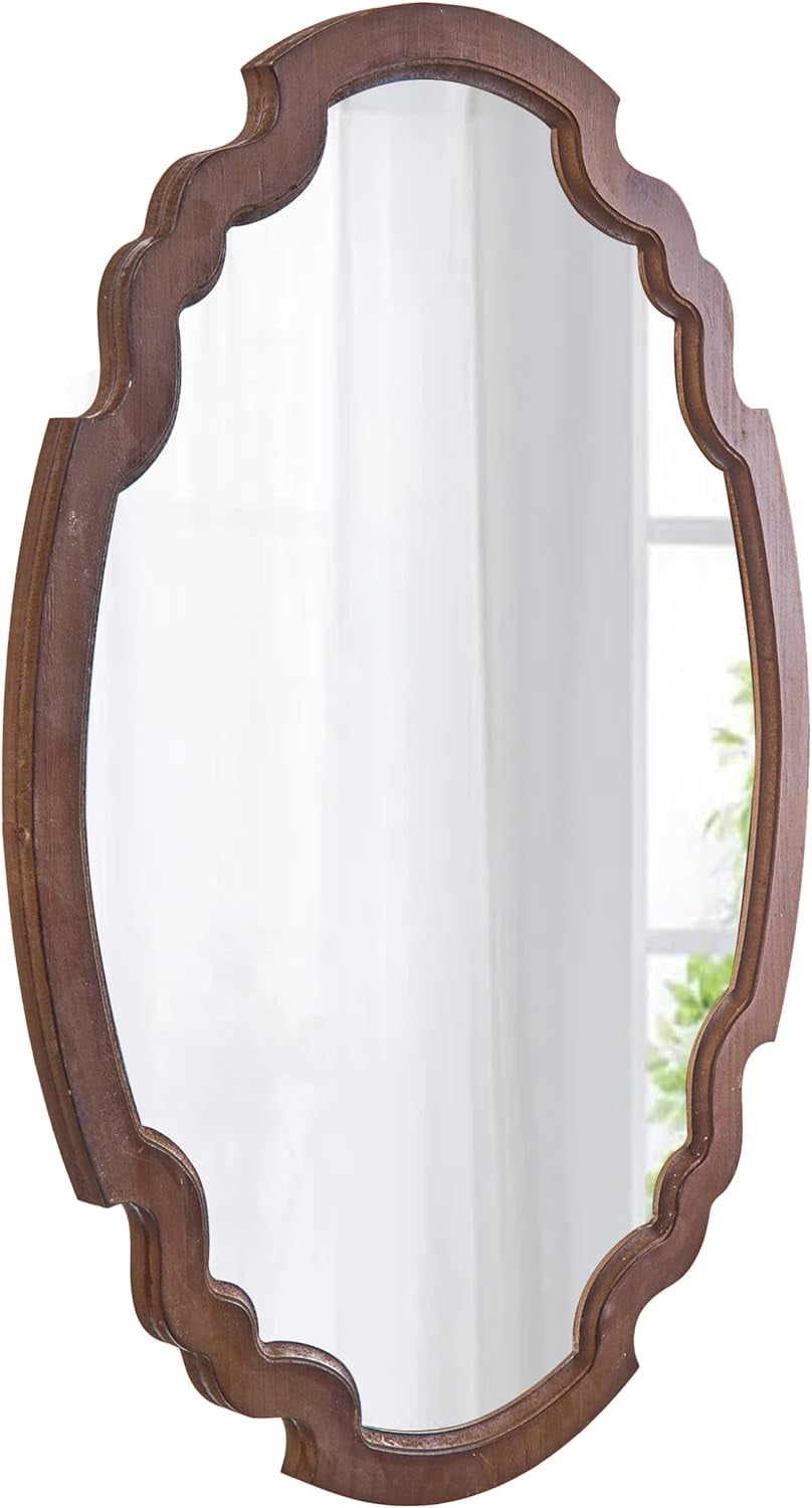 Hanging Farmhouse Oval Mirrors for Wall Decor 16 X 22 Inch, Handmade ...
