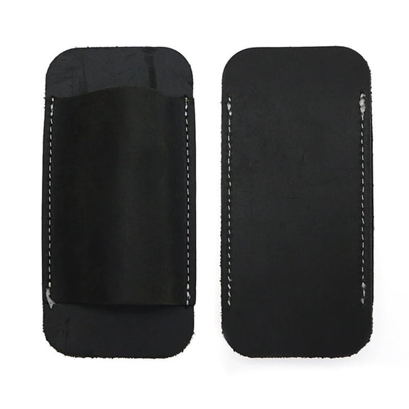 Hanging Faux Leather Knife Waist Pouch, Outdoor Leather Holster Through Belt for EDC Tools and Hunting Gear