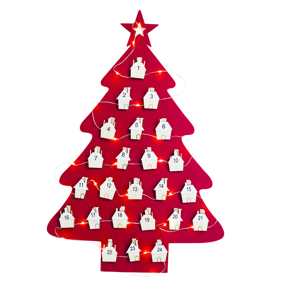 Hanging Felt Christmas Tree Calendar Countdown To Christmas Advent Hanging Felt Christmas Tree Calendar Countdown To Christmas Advent