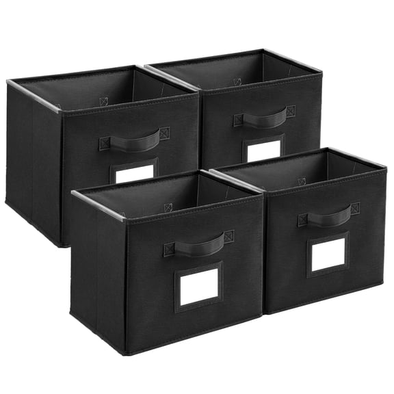Hanging File Box for Letter Size Documents, File Storage Organizer with Plastic Rails and Reinforced Cardboard, Collapsible Filing Box