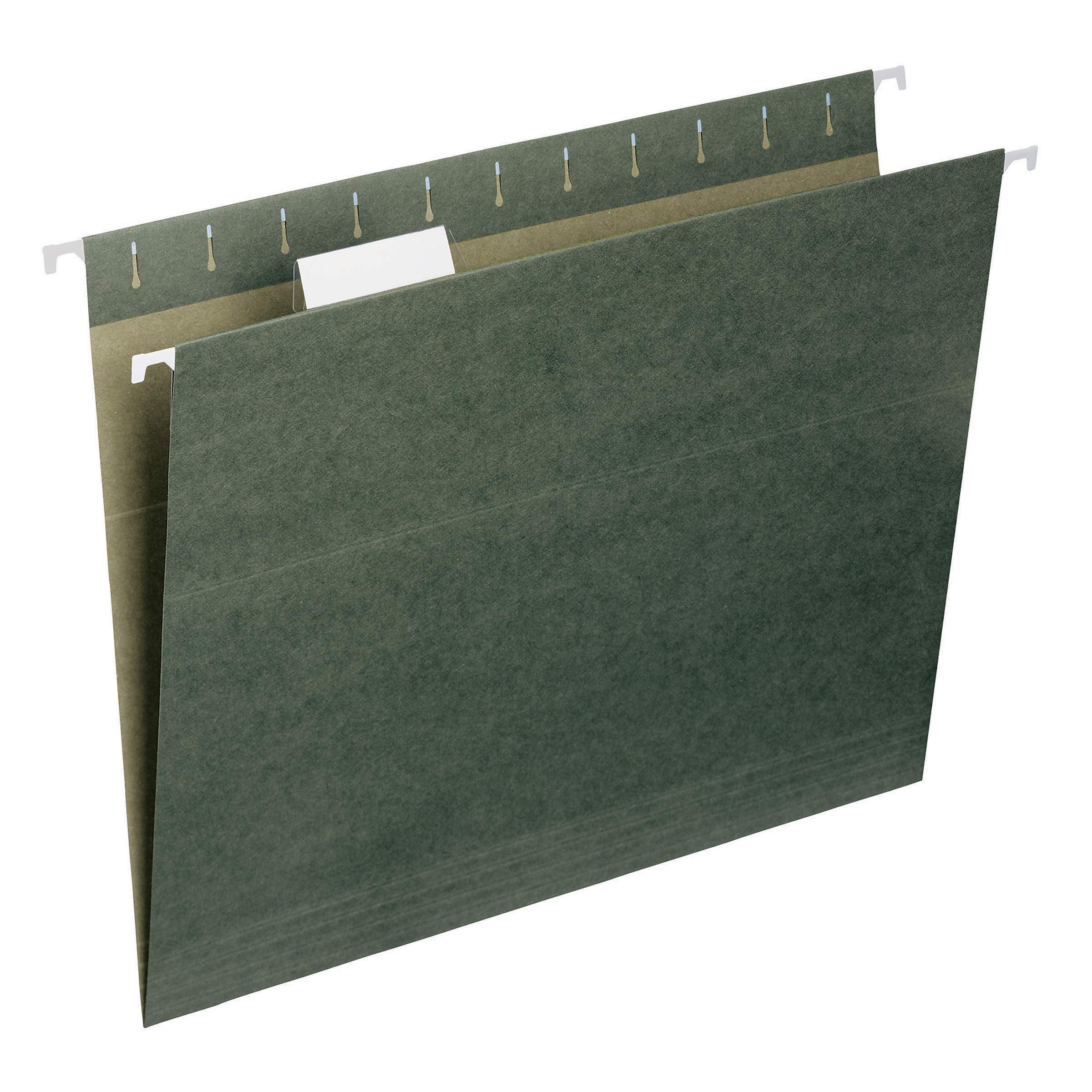 Hanging File Folder  1/5-cut Adjustable Tab Letter Size Standard Green Folders For Filing Cabinets Organizer 50 Count