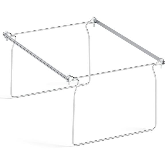 Hanging File Folder Frame, Letter Size File Drawer Organizer for Desks, Adjustable File Cabinet Rails 13.5 to 17.5 Inches, Set of 1