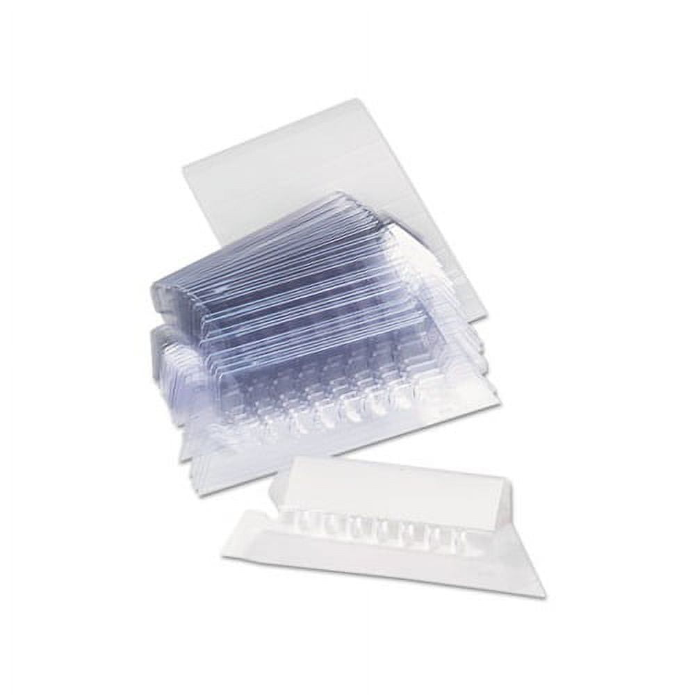 Hanging File Folder Plastic Index Tabs 1/5Cut Tabs, Clear, 2.25" Wide, 25/Pack