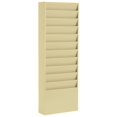 Hanging File Folder Rack with 11 Tiered Pockets Tan Steel Office ...