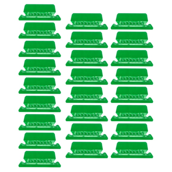 Hanging File Folder Tabs, 25 Pcs File Folder Tabs and 25 Pcs Inserts, File Tabs for Hanging Folders, Plastic Hanging Folder Tabs, Clear Hanging File Tabs for File Folders(Green)
