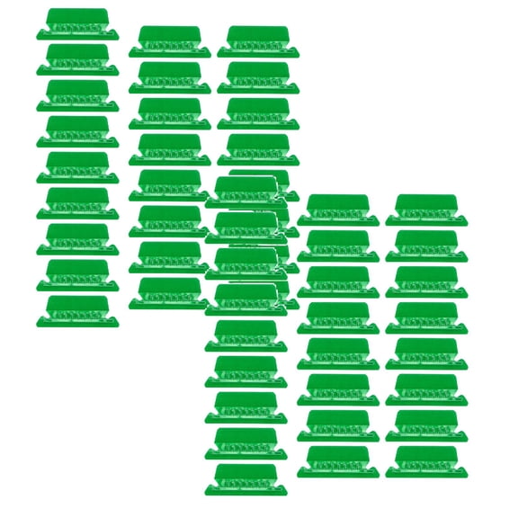 Hanging File Folder Tabs, 50 PCS Plastic Insertable, Easy Read Durable File Labels,3.11"×1.22" (Green)