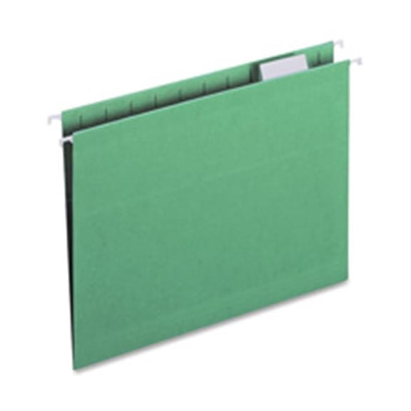 Hanging File Folder- w- Vinyl Tabs- .2 Cut- Letter- Green