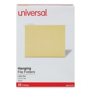 Hanging File Folders, 1/5 Tab, 11 Point Stock, Letter, Yellow, 25/Box -UNV14119