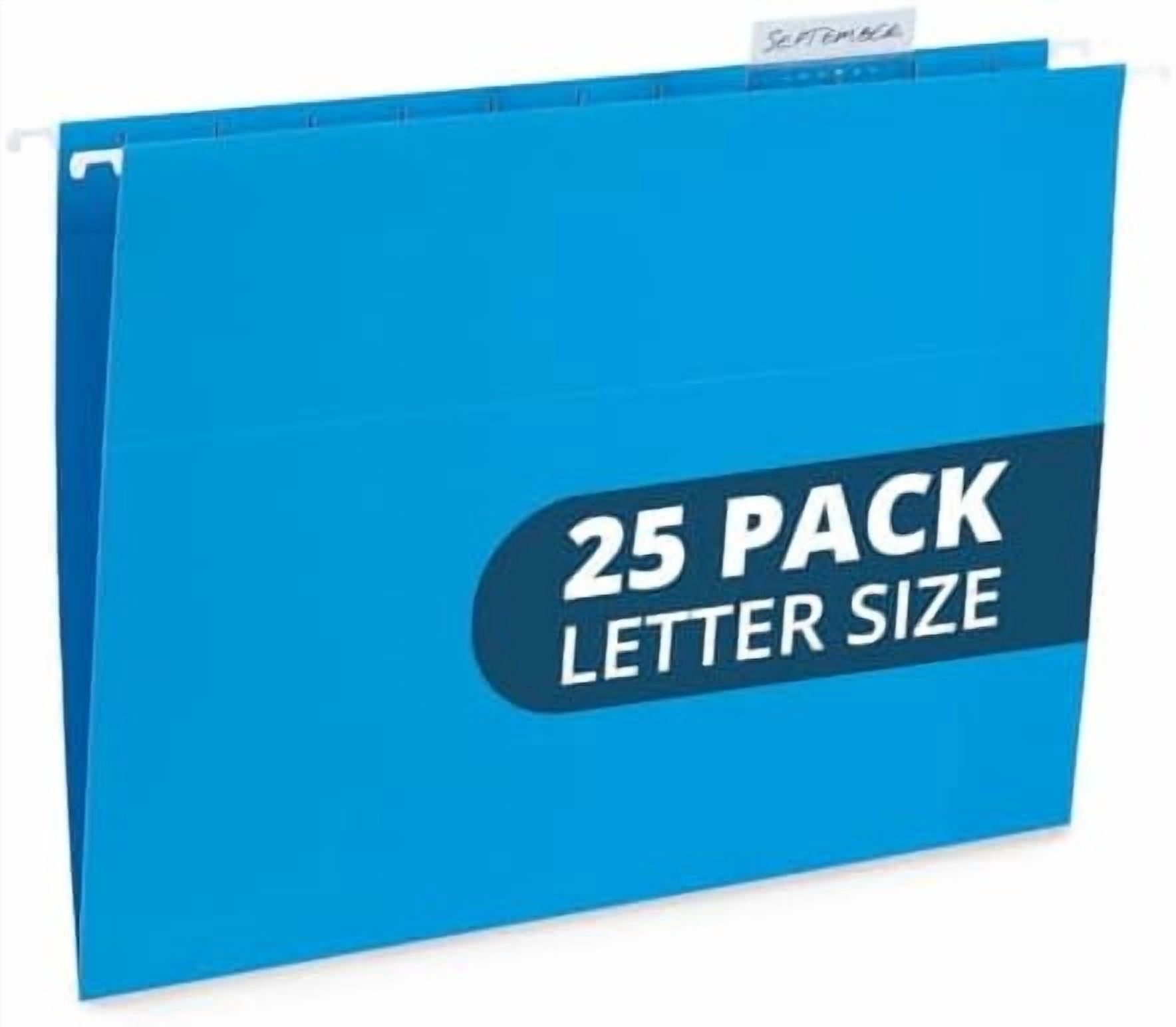 Hanging File Folders, 25 Reinforced Hang Folders, Designed for Home and Office Color Coded File Organization, Letter Size, Blue, 25 Pack