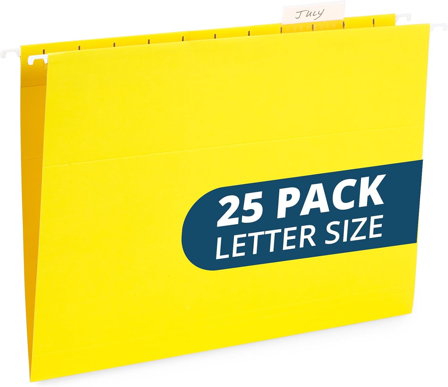 Hanging File Folders, 25 Reinforced Hang Folders, Designed for Home and Office Color Coded File Organization, Letter Size, Yellow, 25 Pack
