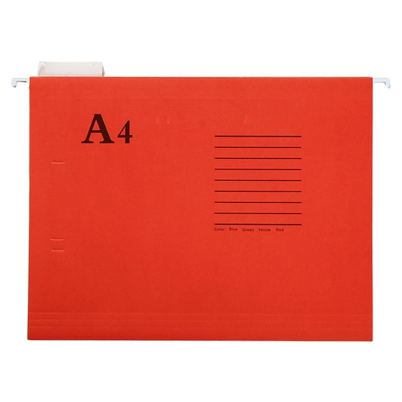 Hanging File Folders with Adjustable Tabs,Sturdy Expandable Document Organizer,A4 Letter Size Folders,Sturdy File Folders with Reinforced Tabs for Filing and Organization,13.4 x 9.4 in,Red
