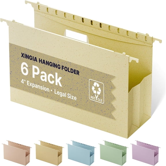 Hanging File Folders Legal Size, 4 Inch File Folders for Filing Cabinet, Reinforced File Folders Hanging with 1/5 Cut Adjustable Tabs,Hanging File Folder Organier for Bulky Files,Medical Charts