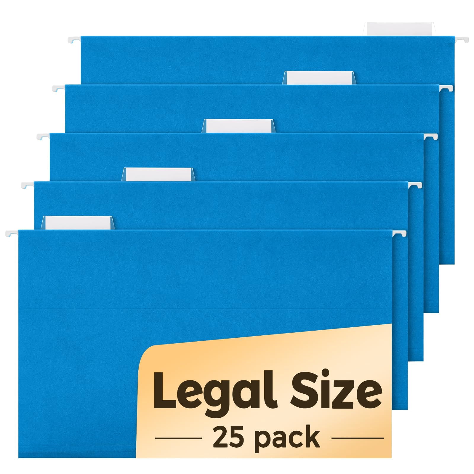 Hanging File Folders Legal Size  Blue 25 Pack 1/5-cut Tabs Stay Organized For Your Home And Office Bulk Documents