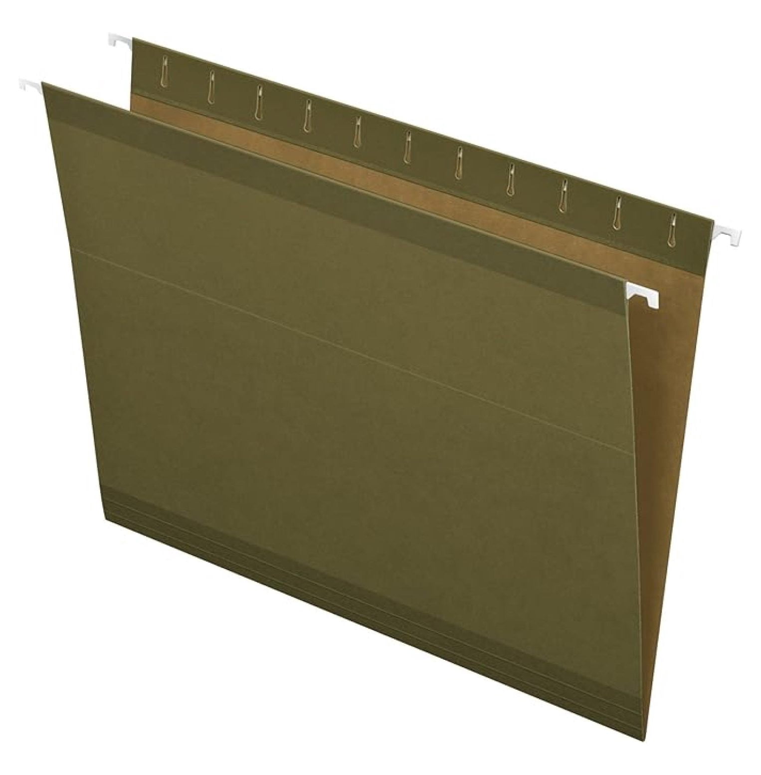 Hanging File Folders Letter Size, Green - 25 Pack No Tabs Reinforced Hanging Folders for Office, Home, School Organization - Standard Cut Durable Filing