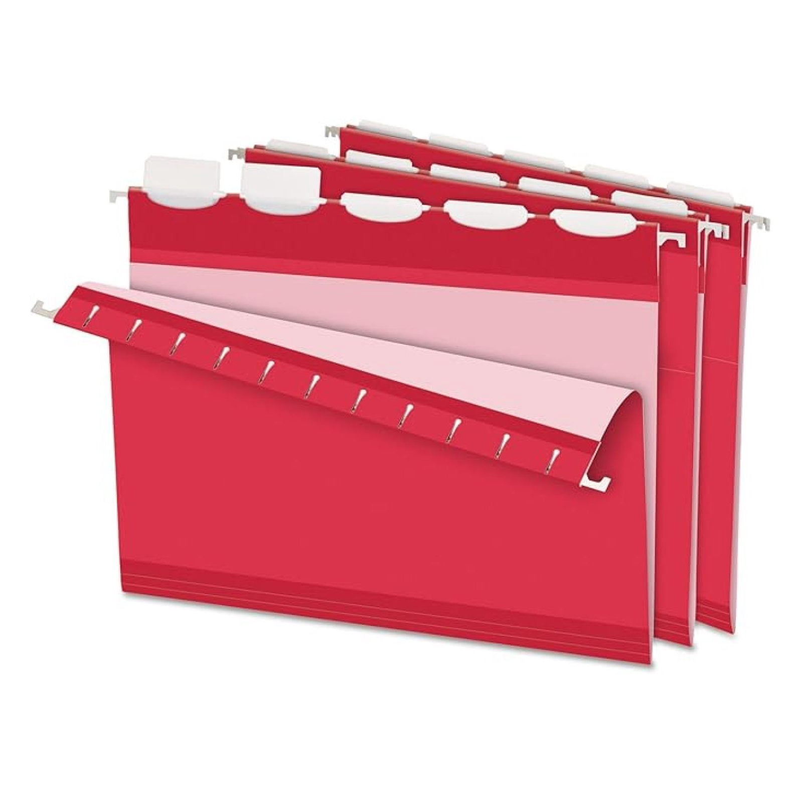 Hanging File Folders Letter Size Red - PFX42623 Ready-Tab Reinforced 5 Tab Folders - 25 Pack - Office & Home Filing Organization