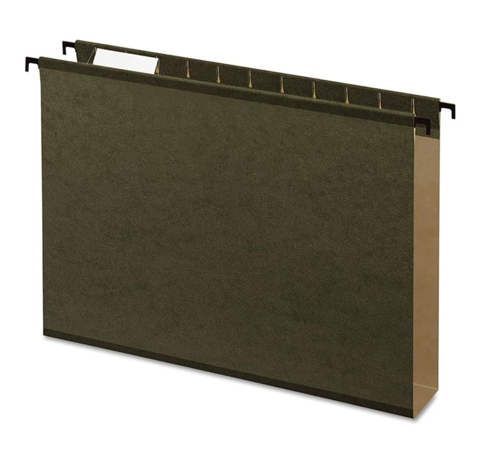 Hanging File Folders Letter Size - SureHook Reinforced 2 Inch Expansion - Standard Green 1/5 Cut - 20 Pack - Heavy Duty File Folders for Office & Home