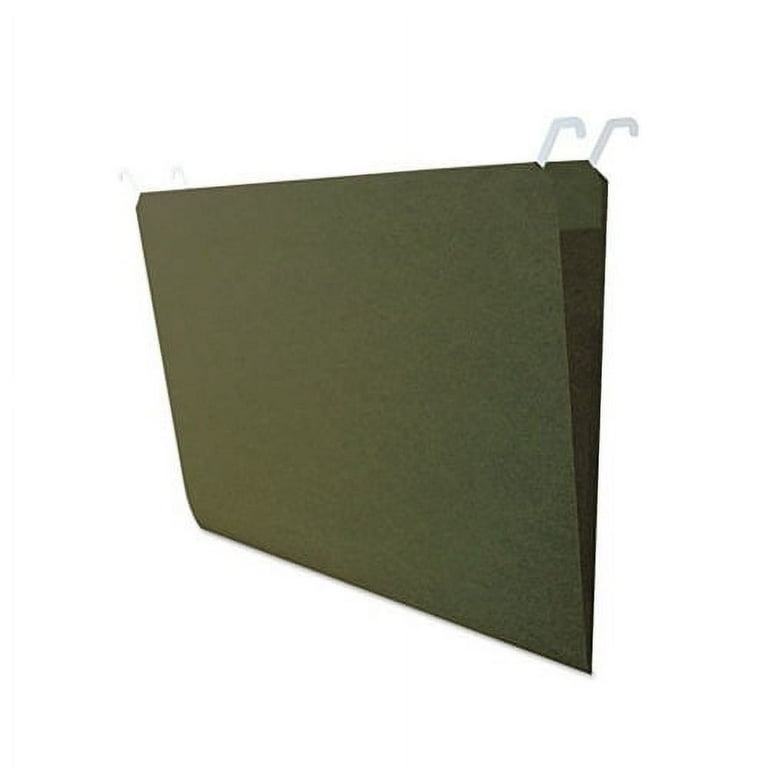 Hanging File Folders with Innovative Top Rail, Legal Size, 1/4-Cut Tabs, Standard Green, 20/Pack Hanging File Folders with Innovative Top Rail, Legal Size, 1/4-Cut Tabs, Standard Green, 20/Pack