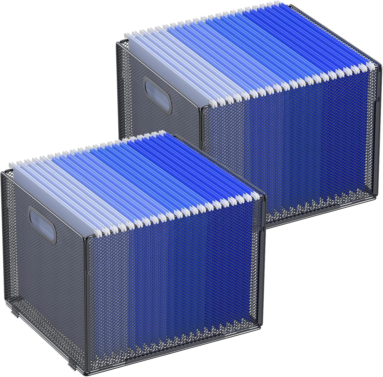 Hanging File Organizer, Mesh File Folder Box File Crate File Folder ...