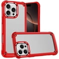 thumbnail image 1 of For iPhone 16 Pro 6.3 inch Ultimate CaseX Transparent Hybrid Case with Metal Buttons And Camera Edges - Red, 1 of 3