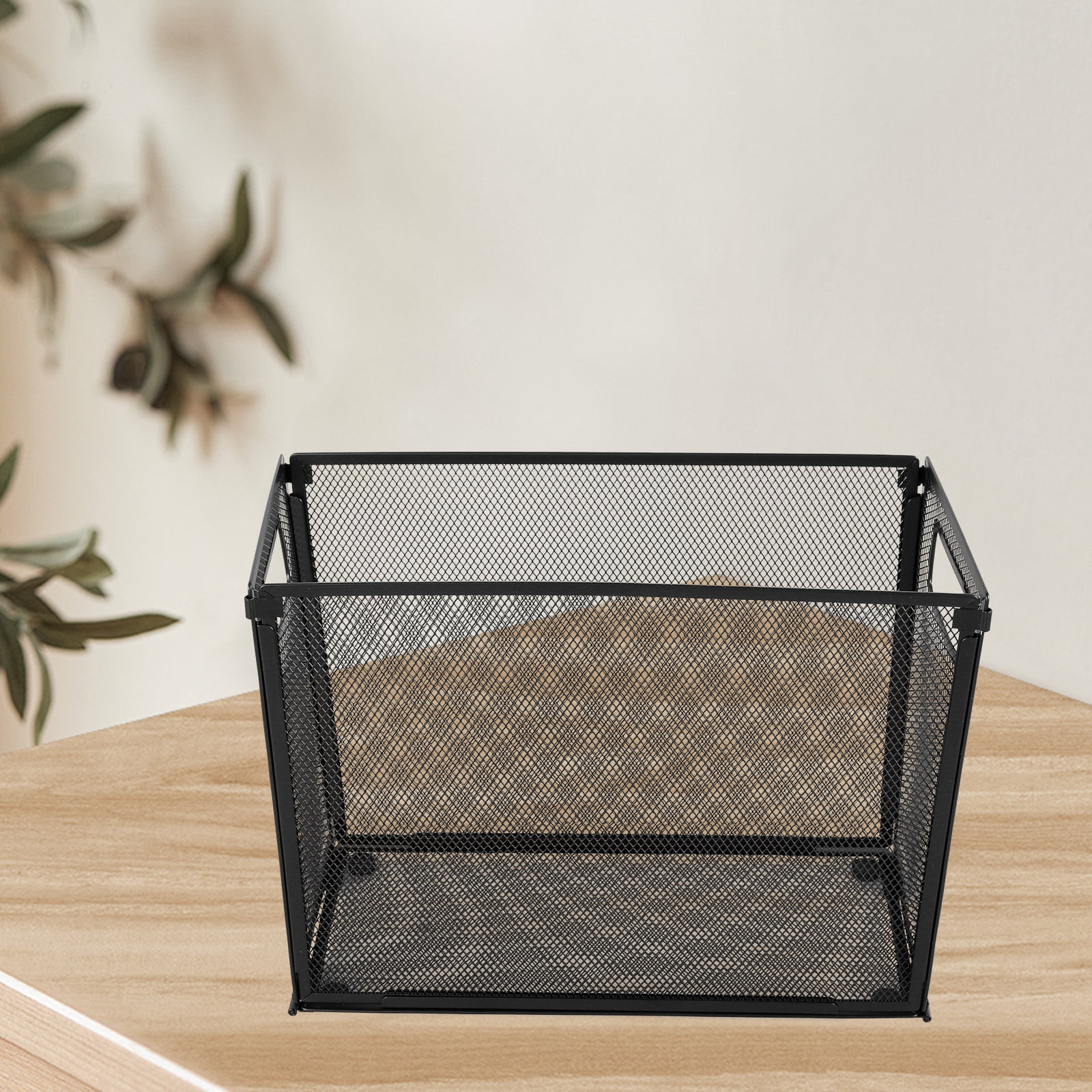 Hanging File Organizer Metal File Holder Box with Handle Letter Sized