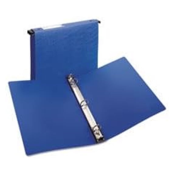 Hanging File Ring Binder 1 Inch - 6 Pack - Blue - Retractable Hanging Folders - PVC-Free - 8.5 x 11 Inch - Document Organization