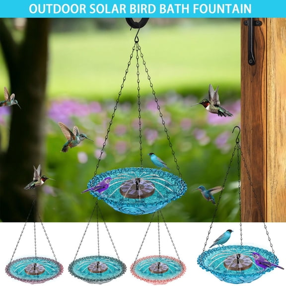 Hanging Floating Bird Feeder for Outdoors, Bird Bath and Feeder for Garden, Large Capacity Bird Feeder for Patio and Yard
