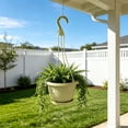 thumbnail image 1 of Hanging Flower Planter Basket with Hanging Chain, Drainage Design for Indoor Outdoor Plant Herb Decor,Green, 1 of 6