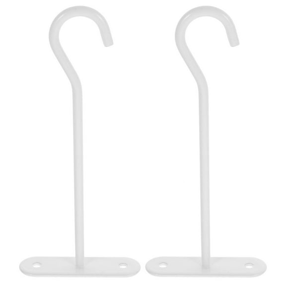 Hanging Flower Pot Hook 2 Sets Plant Outdoor Ceiling Hooks Pots for Indoor Plants Wall Iron White