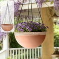 thumbnail image 1 of Hanging Flower Pot | Plastic Hanging Planter for Succulents, Ivy & Indoor Plants | 10.63 Inch Decorative Hanging Basket for Home, Balcony, or Garden Decor, 1 of 6