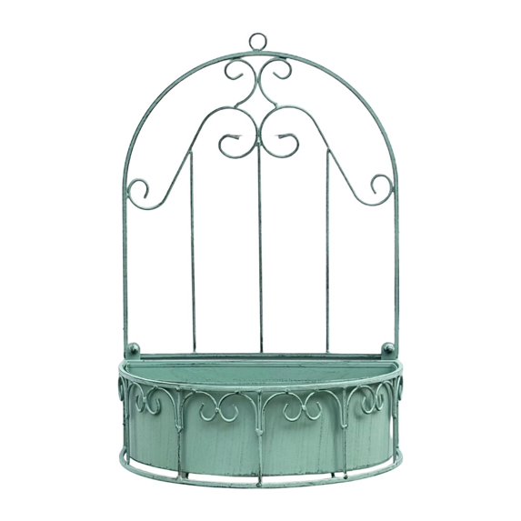 Hanging Flower Pot Window Shape Wall Planter Iron Material for Rustic Outdoor Patio Balcony Decor
