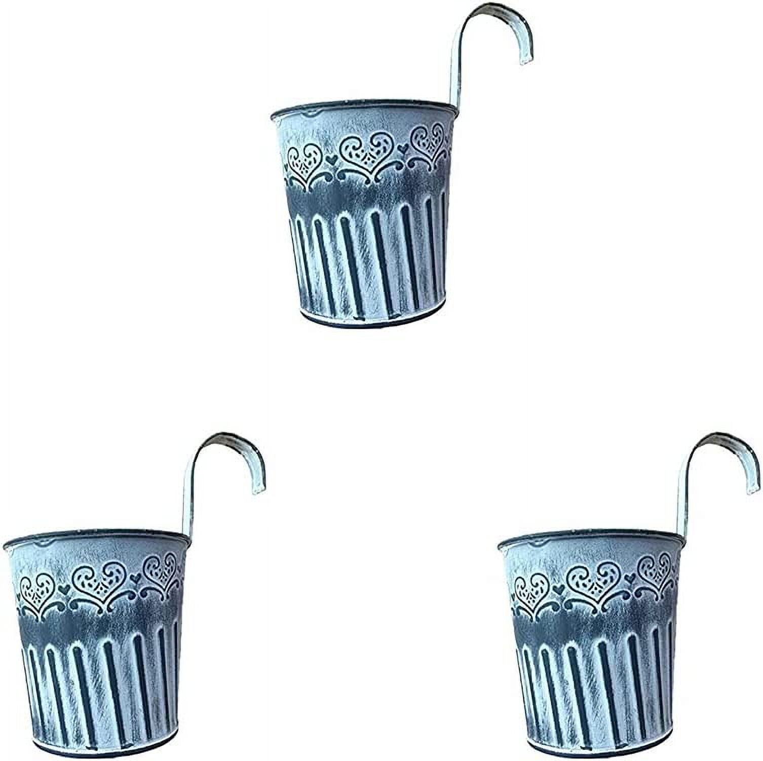 Hanging Flower Pots Hanging Pot Plant Pot Planter with Hooks Flower Pot Vase Balcony Garden Balcony Home Decoration (1PCS)
