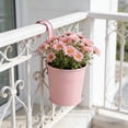 thumbnail image 1 of Hanging Flower Pots, Metal Iron Hanging Planter with Drainage Hole Removable Hook Bucket Planter for Railing Fence Balcony Garden Indoor Outdoor Plant Holder Home Decor, 1 of 5