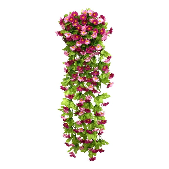 Hanging Flowers Artificial Wisteria Vine, Faux Silk Plant for Wall Decor, Realistic Look for Home, Wedding, Party Decoration