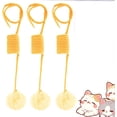 thumbnail image 1 of Hanging Fluffy Cat Catnip Ball Toys,2025 New Interactive Cat Toy for Indoor,Kitten Play Chase Exercise Toys,Long Tail Stretchable Soft Plush Teaser Ball with Bell (Yellow), 1 of 8
