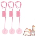 thumbnail image 1 of Hanging Fluffy Cat Catnip Ball Toys,2025 New Interactive Cat Toy for Indoor,Kitten Play Chase Exercise Toys,Long Tail Stretchable Soft Plush Teaser Ball with Bell (Pink), 1 of 8