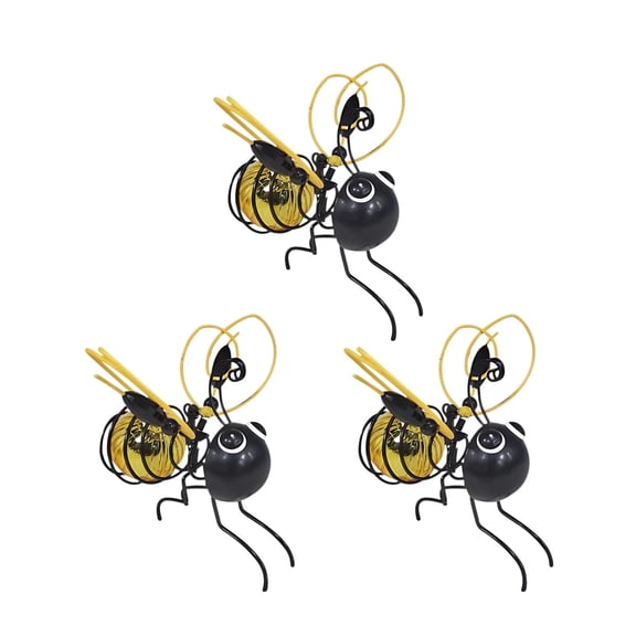 Hanging Flying Apsara With Noctilucent Insect 3pc, Solar Powered Hanging Bee Decor Lights,Metal Wire Insect Figurines for Garden,Yard,5.11x5.90 in