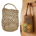 thumbnail image 1 of Hanging Fruit Basket, Wall Basket, Reusable Cotton Mesh Hanging Storage Bag, Handwoven Net Bag for Produce, Plant Hanger, Wall Mounted Kitchen Organizer for Pantry 5.1x10.6 Inch 1Pcs, 1 of 9