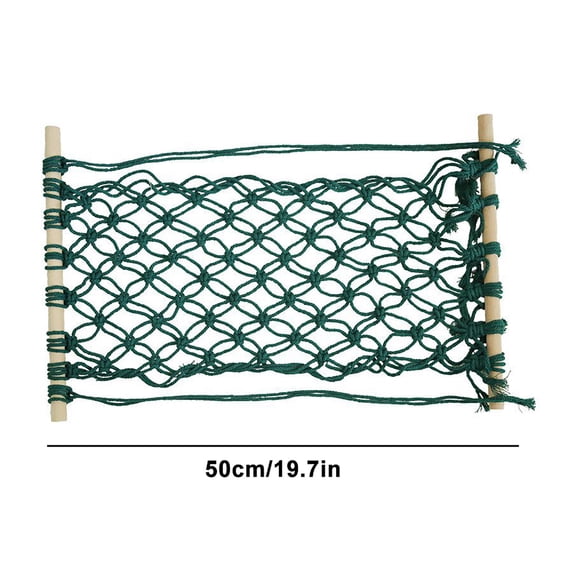 Hanging Fruit Hammock with Hooks, Home Kitchen Fruit Hanging Basket Wind Rope Hand-woven Vegetable And Fruit Net Pocket, Rectangle