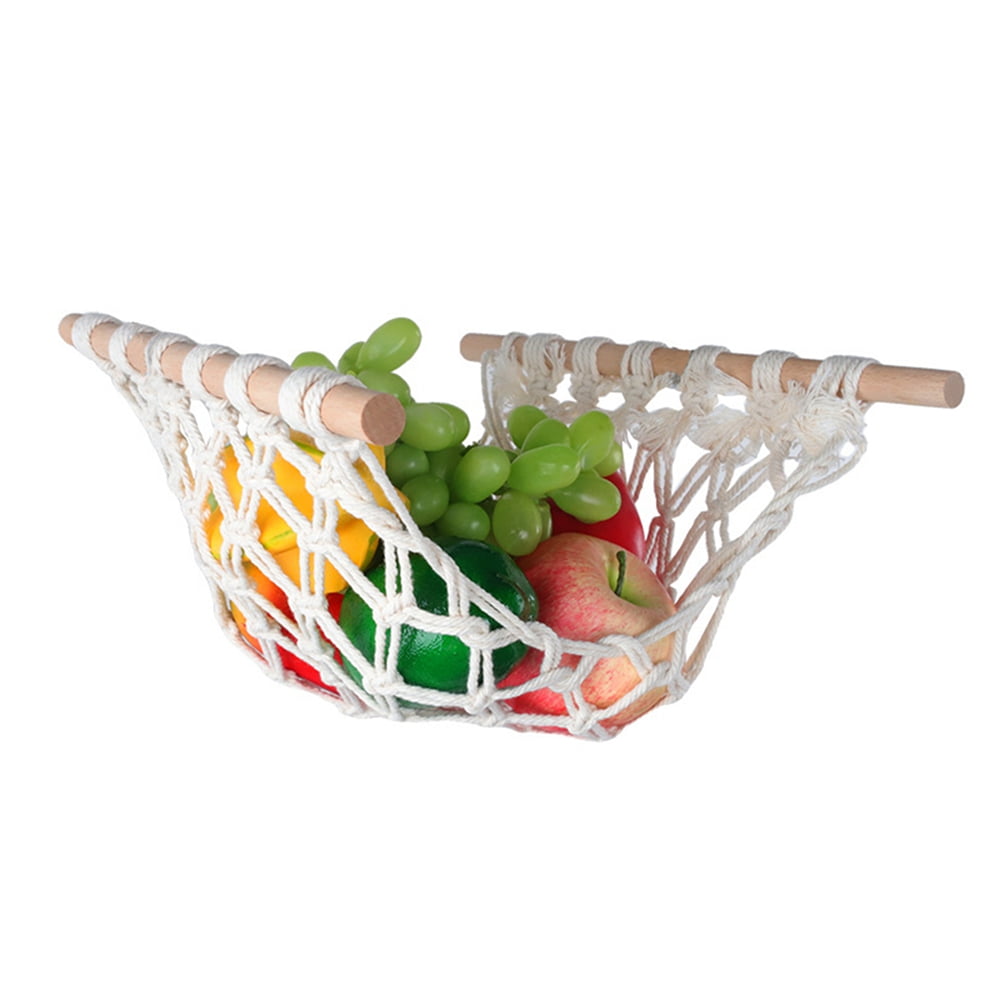 Hanging Fruit Veggies Hammock for Kitchen Under Macrame Fruit