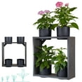 thumbnail image 1 of Hanging Wall Planter Case with 4 Pots – Indoor  Outdoor Vertical Garden Stone Grey, 1 of 12