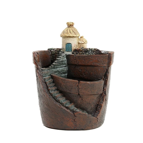 Hanging Garden Potted Micro-Landscape Meat Plant Pots Small House Resin Decoration C xc9513