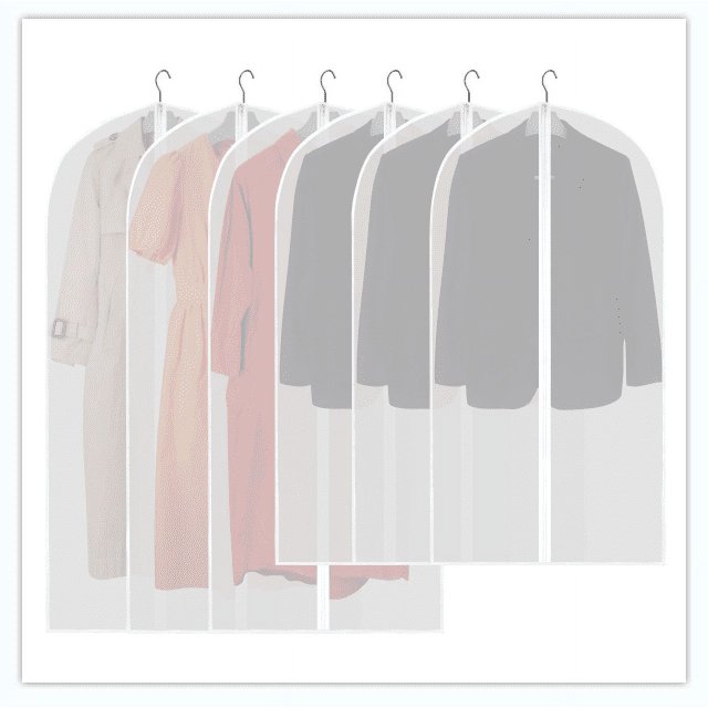 Hanging Garment Bag Lightweight Suit Bags DustProof (Set of 6) with