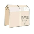 thumbnail image 1 of Hanging Garment Bags for Closet Storage Large Clear Window Hanging Clothes Storage Garment Rack Cover Coat Protector for Suit, Wardrobe, Bottom Enclosed, 1 of 7