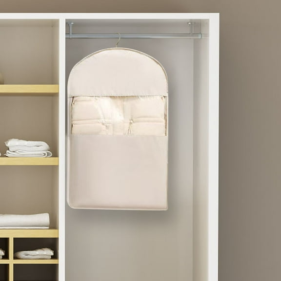 Hanging Garment Bags - Moth-Proof Breathable Dust Cover - Space Saver Closet Organizers - Hanging Clothes Covers for Down Coat