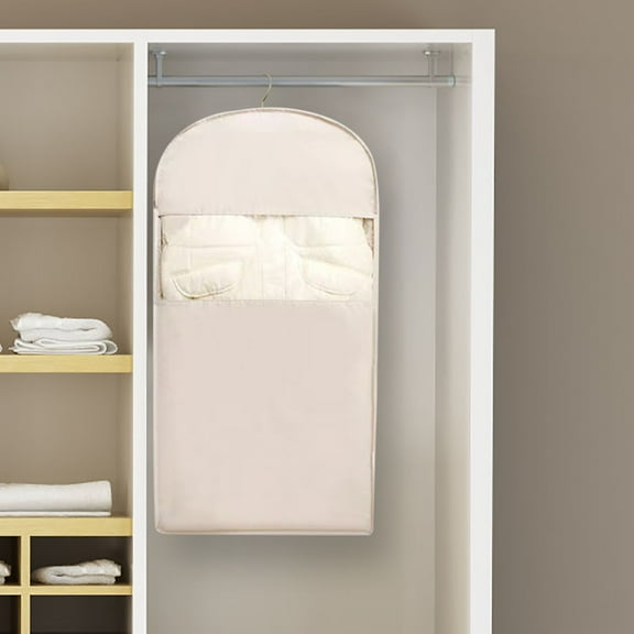 Hanging Garment Bags - Moth-Proof Breathable Dust Cover - Space Saver Closet Organizers - Hanging Clothes Covers for Down Coat